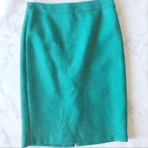 JCrew No 2 Pencil Skirt 00 Jade Green